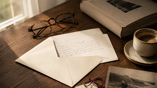 Father’s Day gift idea with a physical letter, keepsake envelope, and paper story for dad